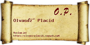 Olvasó Placid névjegykártya
